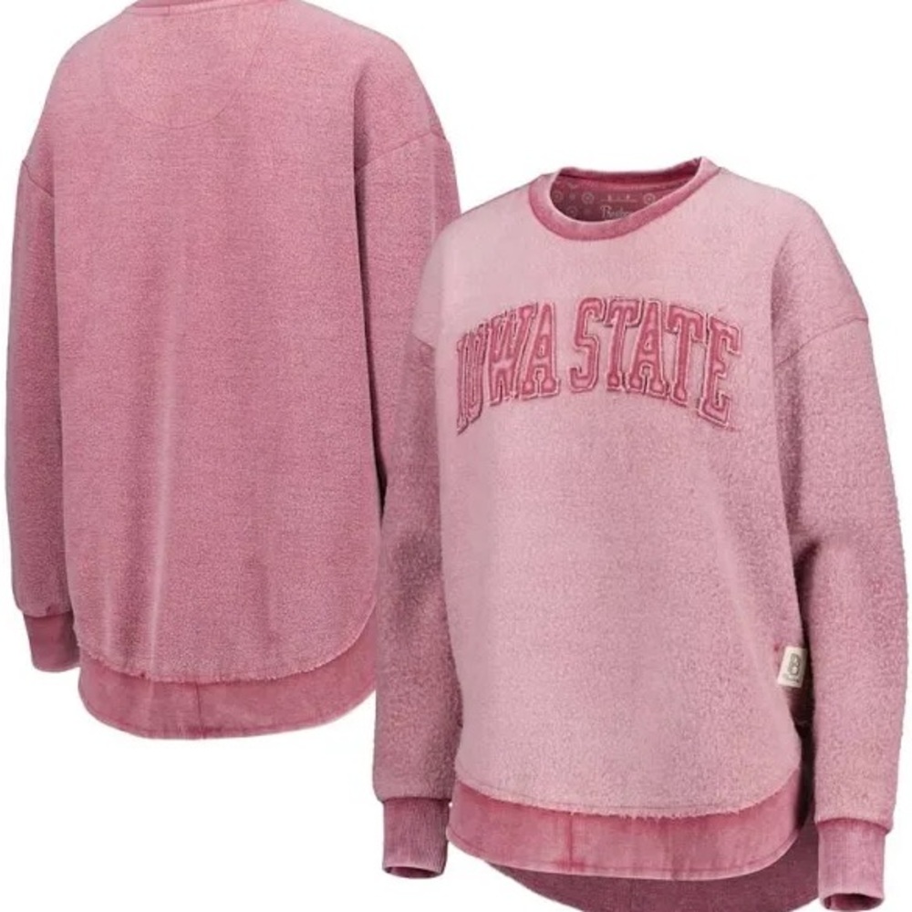 Pressbox Pink Iowa state Fleece Sweatshirt